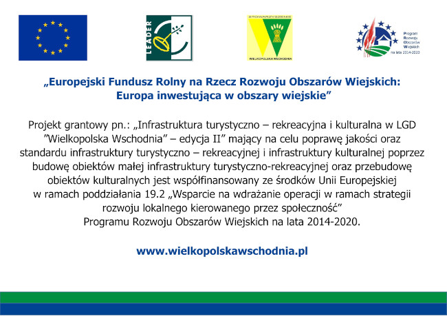 Infrastruktura turystyczno-rekreacyjna i kulturalna w LGD “Wielkopolska Wschodnia” – edycja II